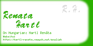 renata hartl business card